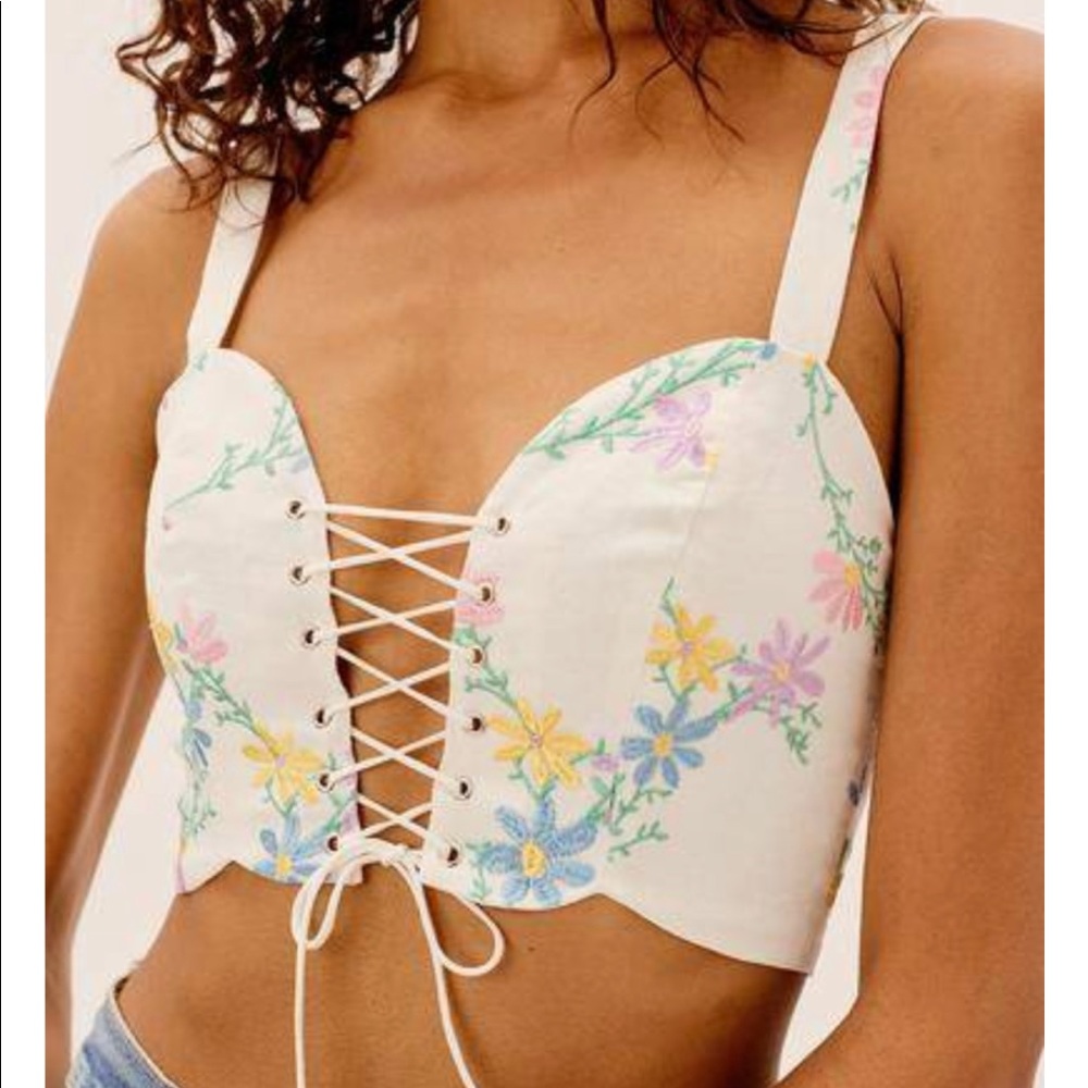 ISO For Love and Lemons Majorie Corset Crop Top